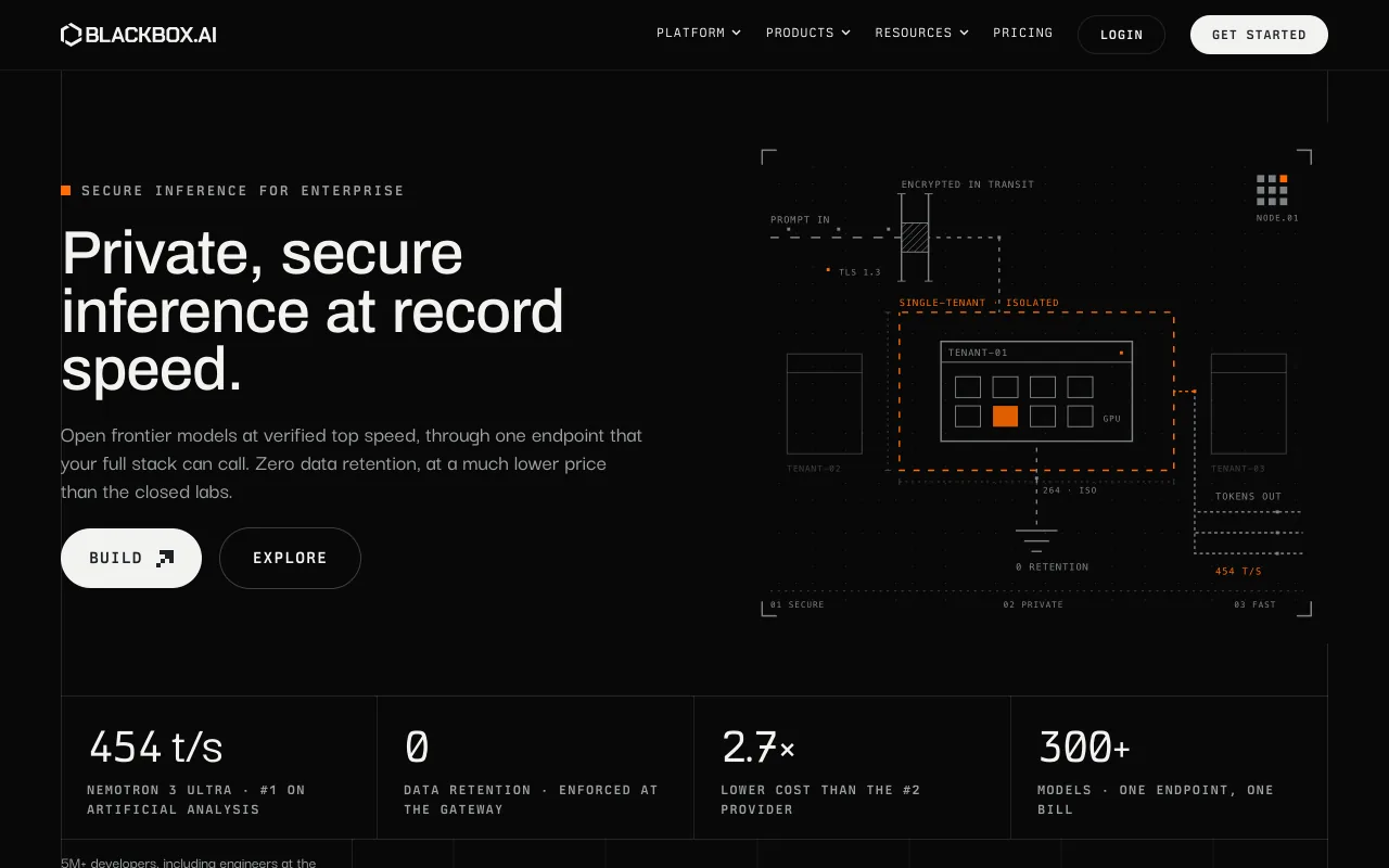Blackbox AI product interface