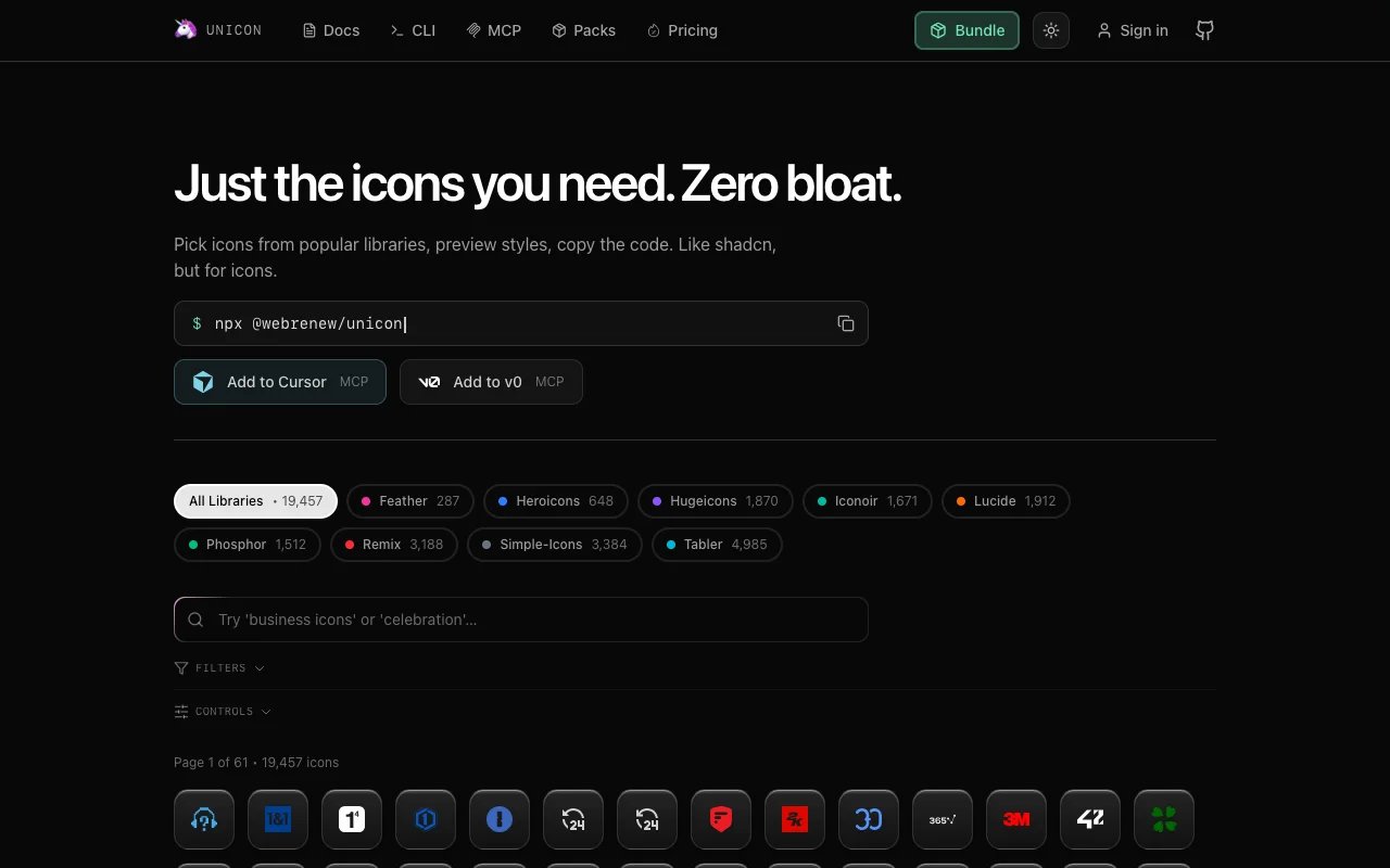 Unicon — Universal icon library