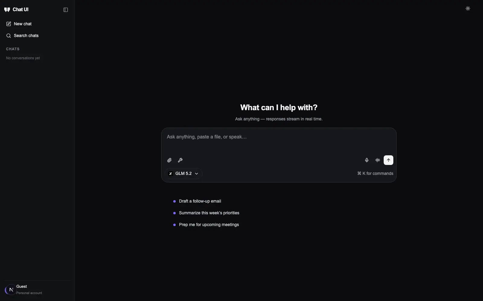 Relay Chat UI preview